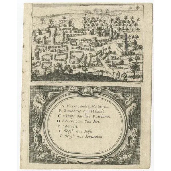 Map of Rama or Ramma Ramallah? In Palestine or the Holy Land, ca.1730 For Sale - Image 3 of 5