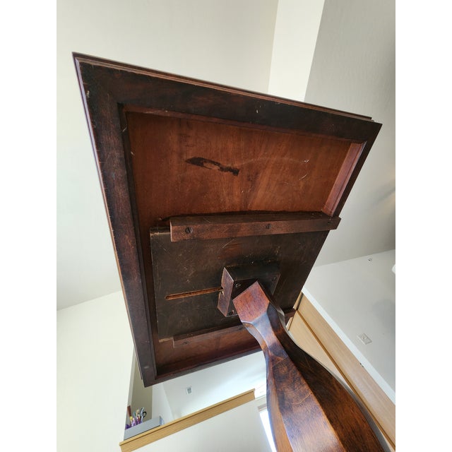 Mid 20th Century Mid 20th Century Pedestal flip-topGame Table For Sale - Image 5 of 6