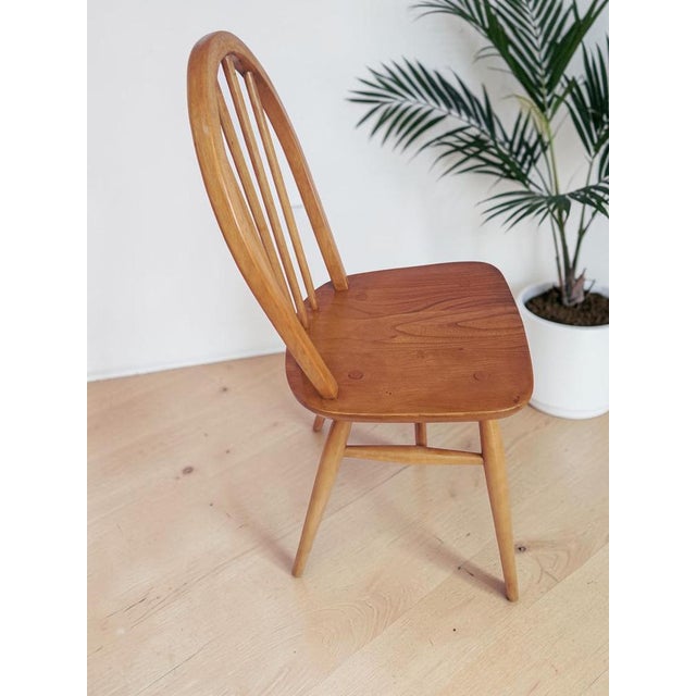 Brown Mid-Century Modern Windsor Dining Chairs in Elm by Lucian Ercolani for Ercol, 1960, Set of 2 For Sale - Image 8 of 14