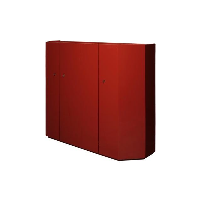 Bramante Red Lacquered Highboard by Kazuhide Takahama for Studio Simon, 1973 For Sale - Image 9 of 13