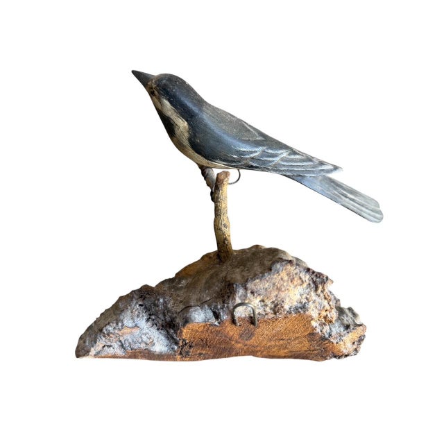 Folk Art 1950s Austrian Wood Carved Bird 75 For Sale - Image 3 of 6