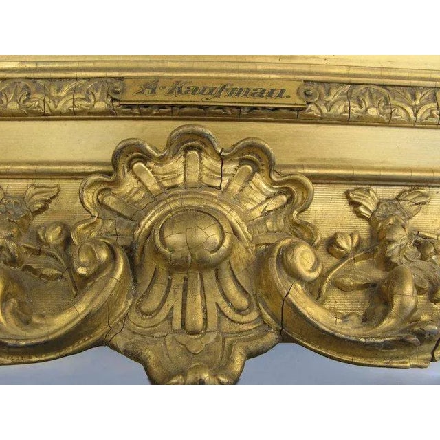 Late 19th Century Late 19th Century "Sheep Herder" Landscape Oil Painting by Adolf Kaufmann, Framed For Sale - Image 5 of 12