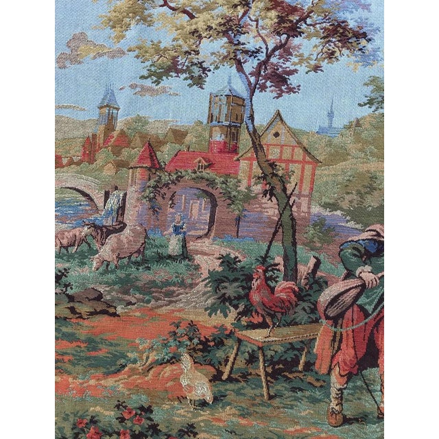 Vintage Aubusson Style Jacquard Tapestry | Chairish