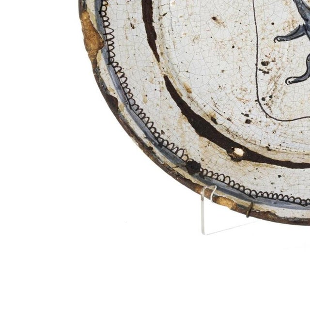 Earthenware Decorative Plate, 17th Century For Sale - Image 3 of 6