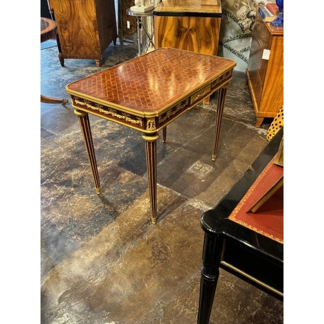 Wood 19th Century Louis XVI French Mahogany Table For Sale - Image 7 of 10