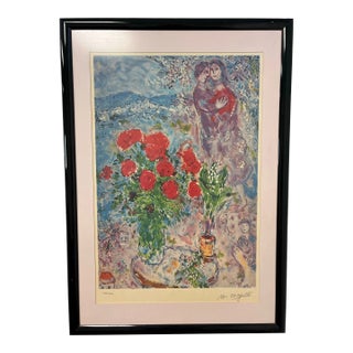 Vintage Chagall Print Pencil Signed and Numbered For Sale