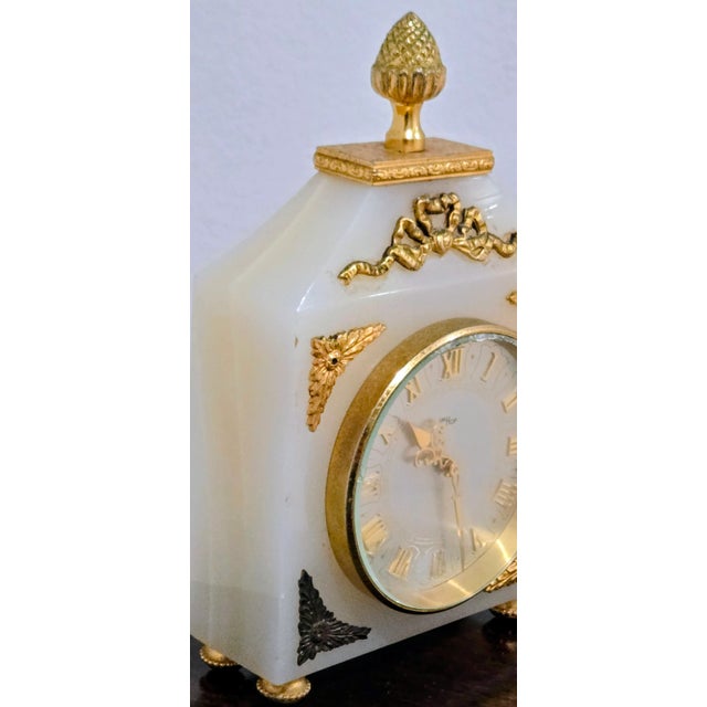 Mid 20th Century Swiss Imhof Onyx & Gilt Bronze Carriage Clock – 15 Jewels For Sale - Image 5 of 9