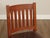 Stickley 1990s Stickley Mission Collection Pair of Cherry and Leather Slat Back Stools For Sale - Image 4 of 12