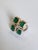 Set in 18k Gold, 6.70 Carats, Natural Zambian Emerald & Diamonds Cluster Ring, Size 6 For Sale - Image 11 of 11