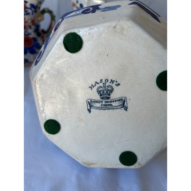 Set of Six Mason’s Ironstone Graduated Jugs in Imari Palette, 19th Century For Sale - Image 16 of 17