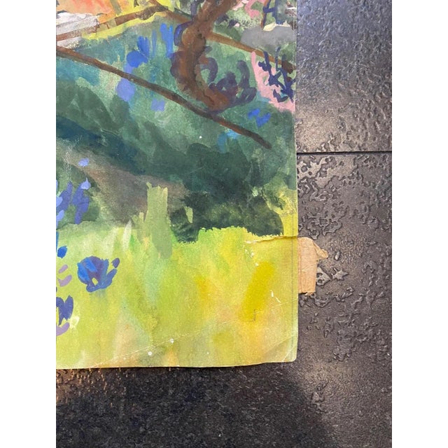 Modern Isaac Charles Goetz, Graveyard, Gouache on Paper, 1950s For Sale - Image 3 of 7