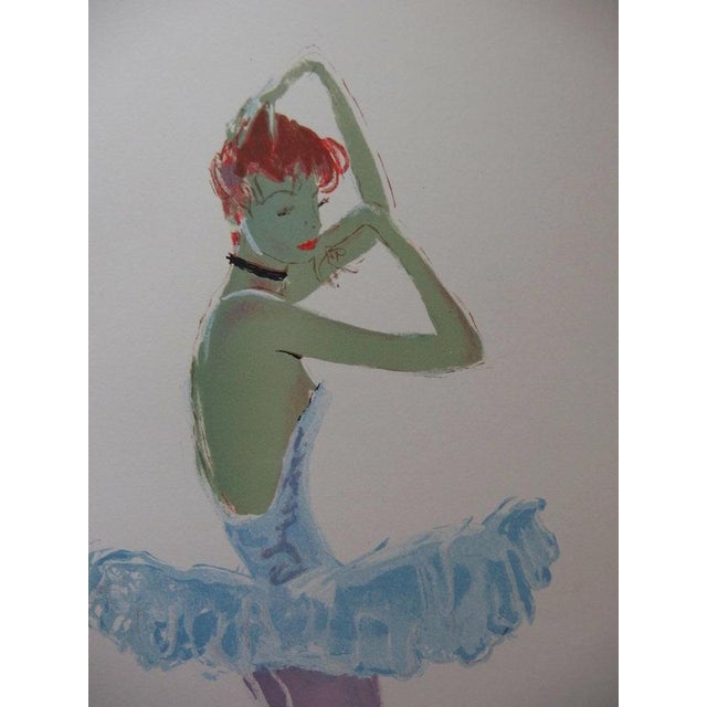 Jean-gabriel domergue a dancer stone lithograph on vellum paper signed in the plate 40x31cm excellent condition...