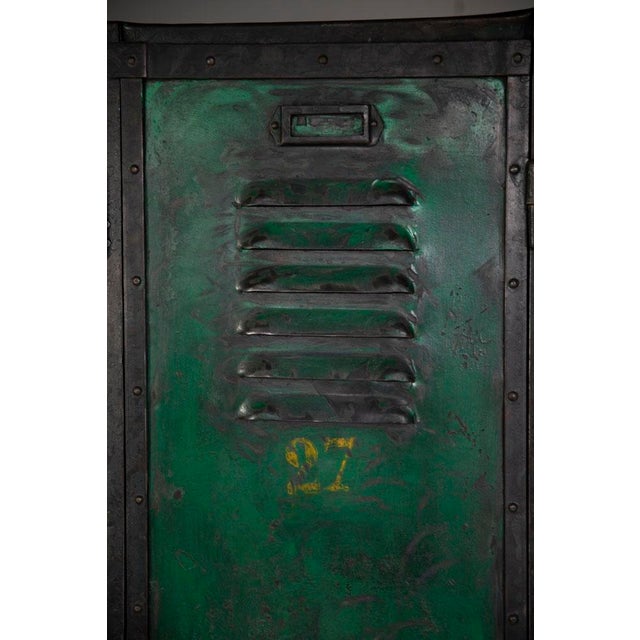 Black Metal 3-Piece Cabinet with Numeration, 1930s For Sale - Image 8 of 9
