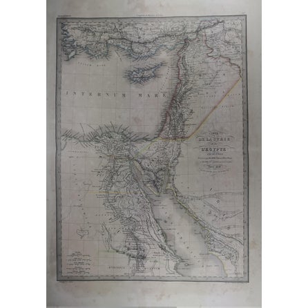 Mid 19th Century Ancient Map of Egypt and Aram Syria as They Would Have Appeared in Roman Times For Sale