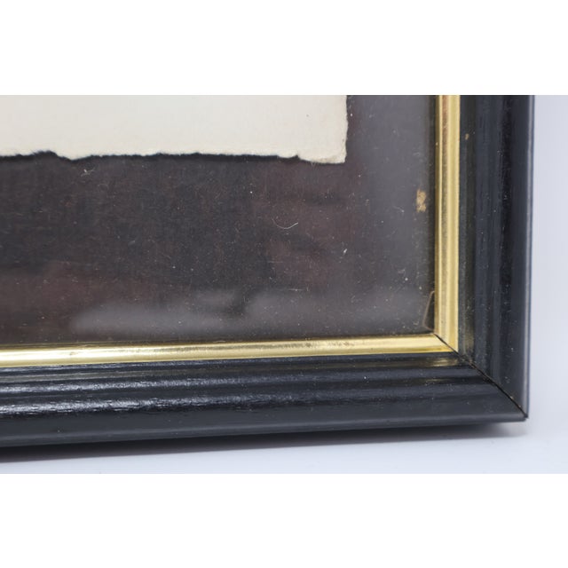 Late 20th Century Martha Cianelli Signed Modernist Abstract Lithograph in Black & Gold Frame For Sale - Image 10 of 15