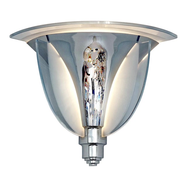 French Art Deco Corner Wall Sconces by Petitot 1930s France - A Pair For Sale
