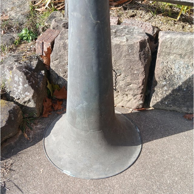 Victorian Antique Brass Victrola Horn 56 Inches Tall For Sale - Image 3 of 10