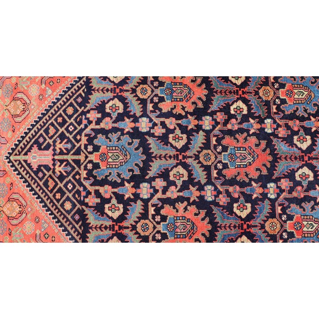Long Antique Persian Hamadan Runner With All-Over Sub-Geometric Design For Sale - Image 12 of 14