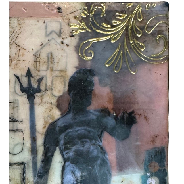 Inspired by Bologna #1 by Therese Cook Encaustic on wood, 8x8"