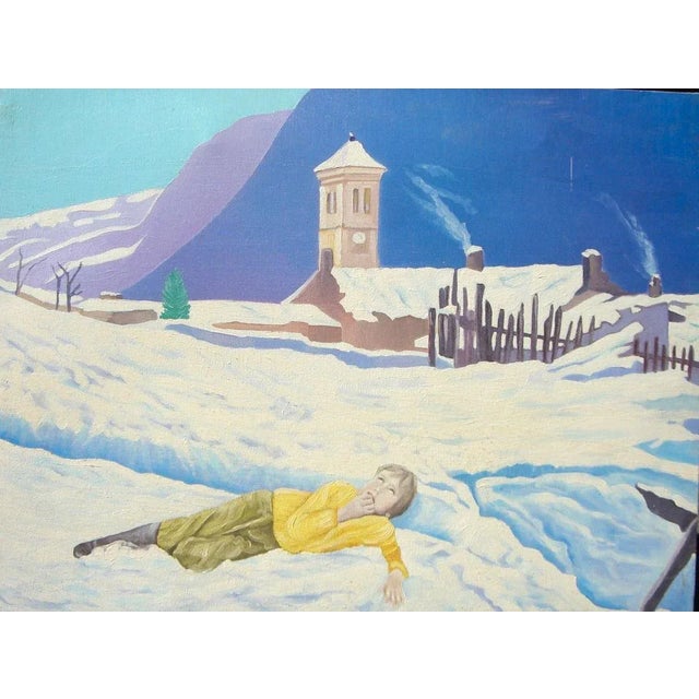 Senza Famiglia (No Family) - Original Oil on Canvas by G. Montesano - 1989 1989 For Sale - Image 4 of 4