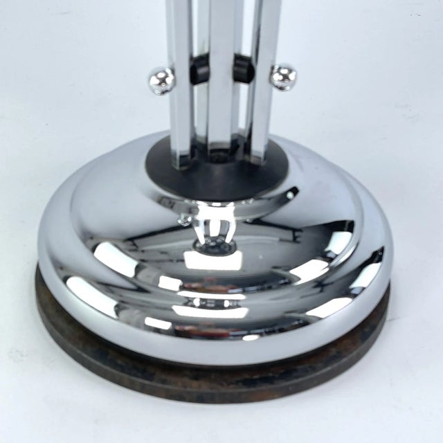 Art Deco Ashtray Stand in Chrome and Bakelite attributed to Demeyere, Belgium, 1930s For Sale - Image 3 of 7