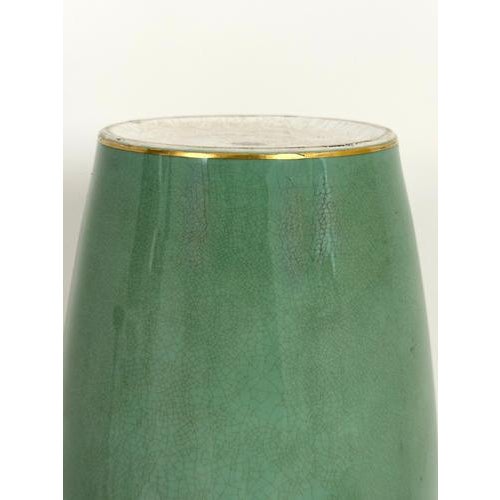 Large Jade Green Crackle Glaze Porcelain Vase from Rosenthal Selb, 1930s For Sale - Image 10 of 12