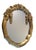 Art-Deco French Mirror in Gilt Carved Wooden Frame with Geometric Floral Design, 1930s For Sale