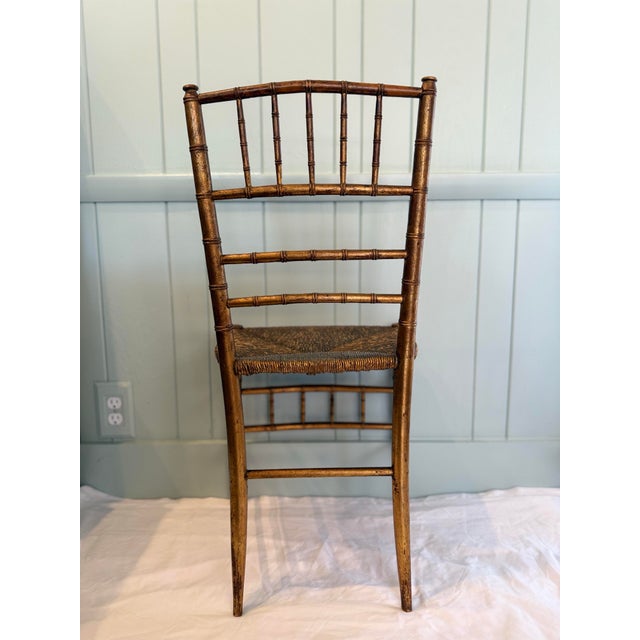 1950s Mid-Century Italian Rush-Seat Side Chair, C. 1952-1963 For Sale - Image 5 of 12