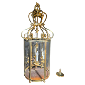 Large Decorative Gilt Bronze Lantern, 1950s