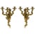 Metal Bronze Louis XV Style Three Candle Sconces - a Pair For Sale - Image 7 of 7