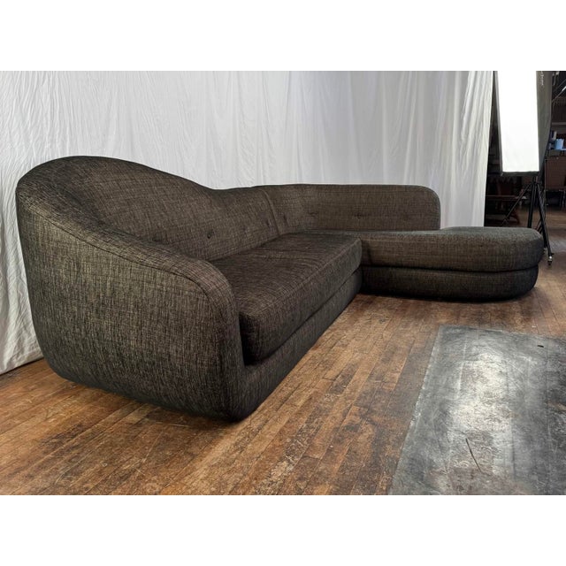 1980s 1980s Vladimir Kagan Style Serpentine Sectional Sofa by Carter Furniture For Sale - Image 5 of 14