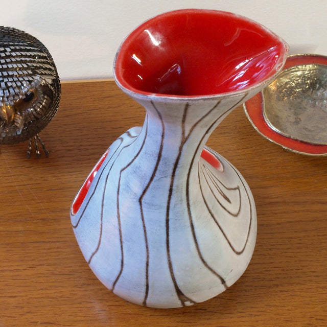 Mid-Century Modern French Ceramic Vase by Robert Dupanier, 1950s For Sale - Image 3 of 18