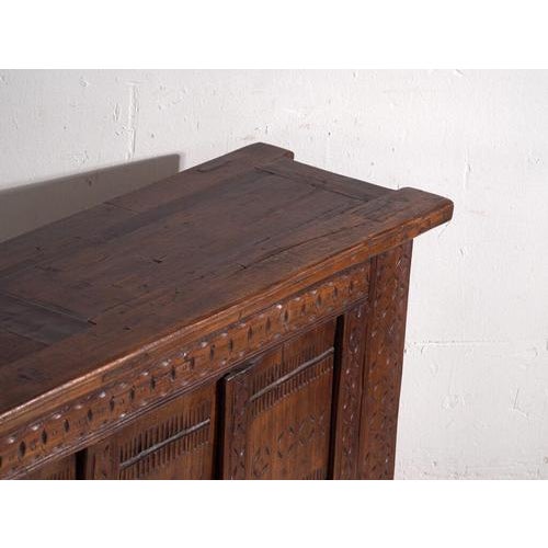 Antique Carved Pine Sideboard, Xinjiang, China, 1900 For Sale - Image 3 of 14