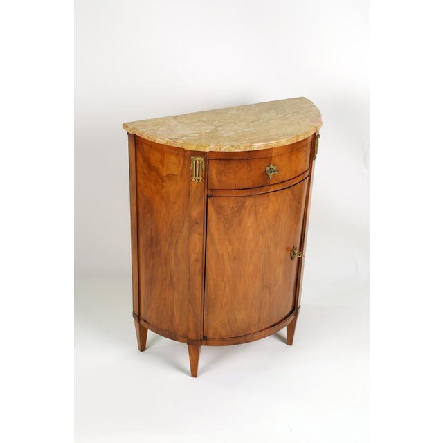 Empire Demi Lune Dresser in Walnut, 1810 For Sale - Image 4 of 12
