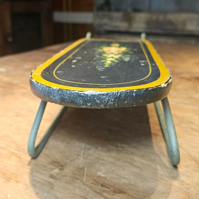 Antique Hand Painted Salesman Sample Wooden Sled For Sale - Image 11 of 15