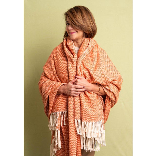 Marina Throw Jacquard Collection, Coral For Sale - Image 9 of 9