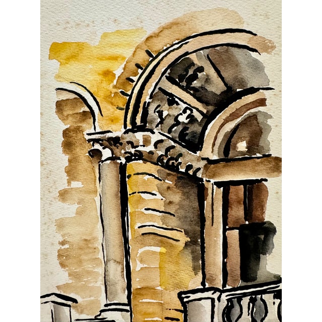 Original watercolor on paper by Henry Emil Salloch, also known as Heinz Emil Salloch, the German-born American artist and...