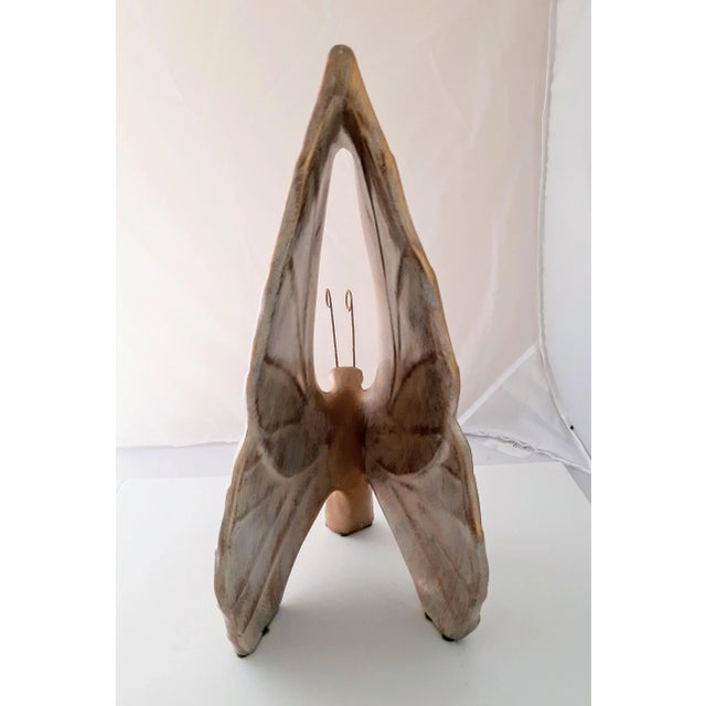 Metal Vintage XL Butterfly Table Sculpture Figurine For Sale - Image 7 of 8