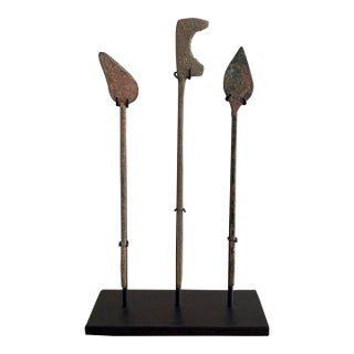Collection of Three Ancient Roman Bronze Medical Instruments on Custom Museum Mounts For Sale
