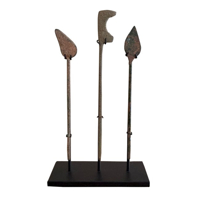 Collection of Three Ancient Roman Bronze Medical Instruments on Custom Museum Mounts For Sale