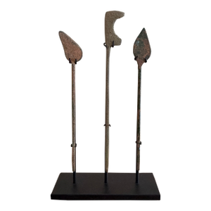 Collection of Three Ancient Roman Bronze Medical Instruments on Custom Museum Mounts