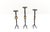 Mid-Century Modern Handmade Iron and Brass Candleholders, 1950s, Set of 3 For Sale - Image 4 of 8