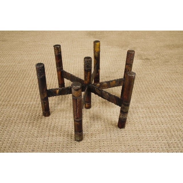 Paul Evans Brutalist Cocktail Table in Patinated Steel and Bronze, C. 1970 For Sale In Los Angeles - Image 6 of 16