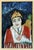 Red 1970s Mohamed Hamri Moroccan Modernist Portrait of Woman, Oil & Gouache Painting For Sale - Image 8 of 18
