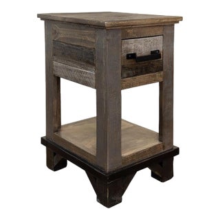 Greenview Loft Rustic Modern Side Table For Sale