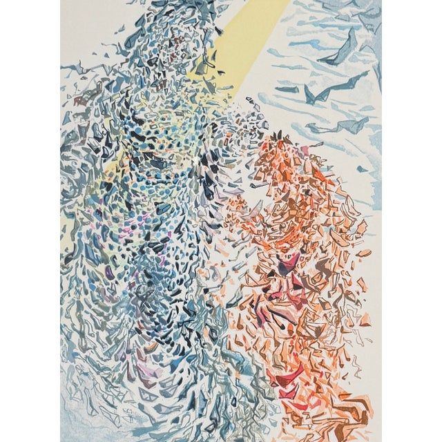 Surrealism Salvador Dali Divine Comedy Heaven Canto 14 Decomposition Framed For Sale - Image 3 of 3