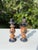 Vintage Postmodern Carved Soapstone Candlesticks , a Pair For Sale - Image 9 of 11