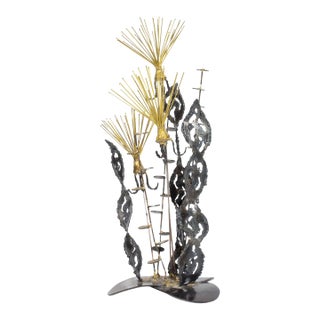 Brutalist Metal Sculpture by D. Pascoe For Sale