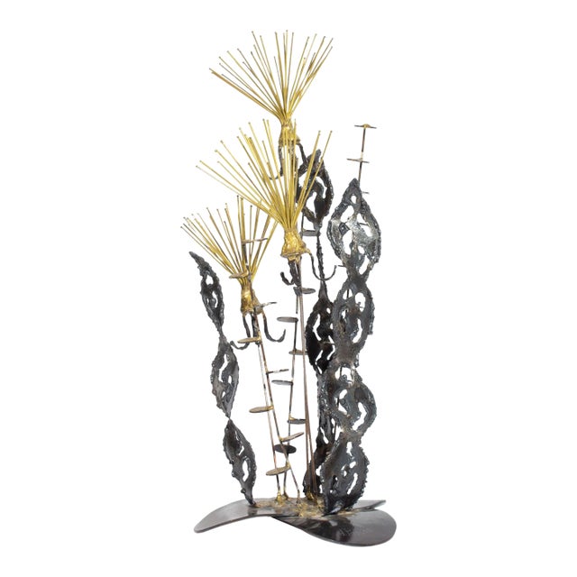 Brutalist Metal Sculpture by D. Pascoe For Sale
