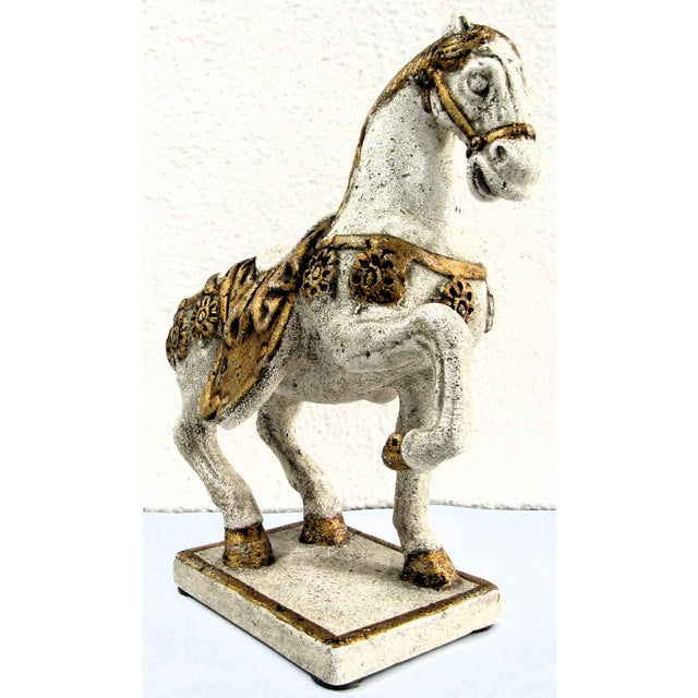 Mid-Century Italian Painted Bronze Horse Figurine Sculpture Signed to Base For Sale - Image 4 of 12